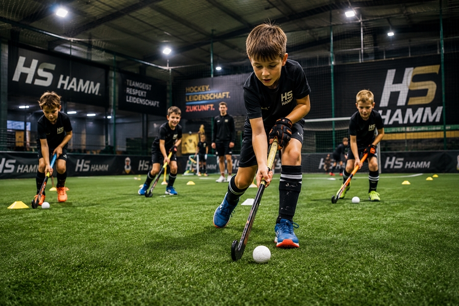 Kinder beim Hockeytraining des Sommer Hockey Specials